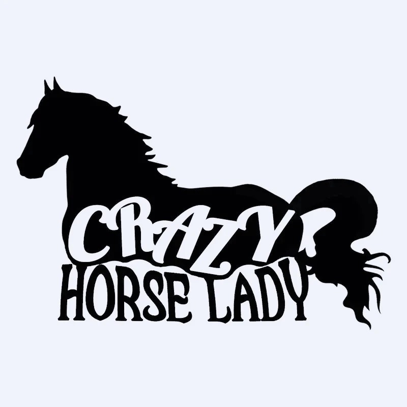 Crazy Horse Personalized Stickers Cross Country Diesel Vehicle Motorcycle Auto Parts Exterior Decoration Fun Decal 15CM PVC KK