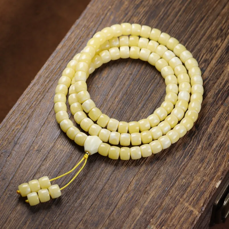 High-quality ambergris straight-cut multi-loop bracelet made of non-resin material