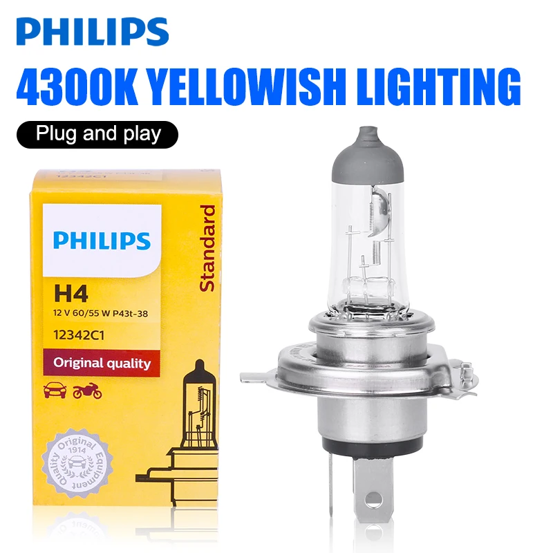 Philips H4 H7 H11 Vision Oryginalne samochodowe światło główne H1 H3 H8 H9 9005 9006 HB3 HB4 H27W1 3200K Automatyczna standardowa żarówka