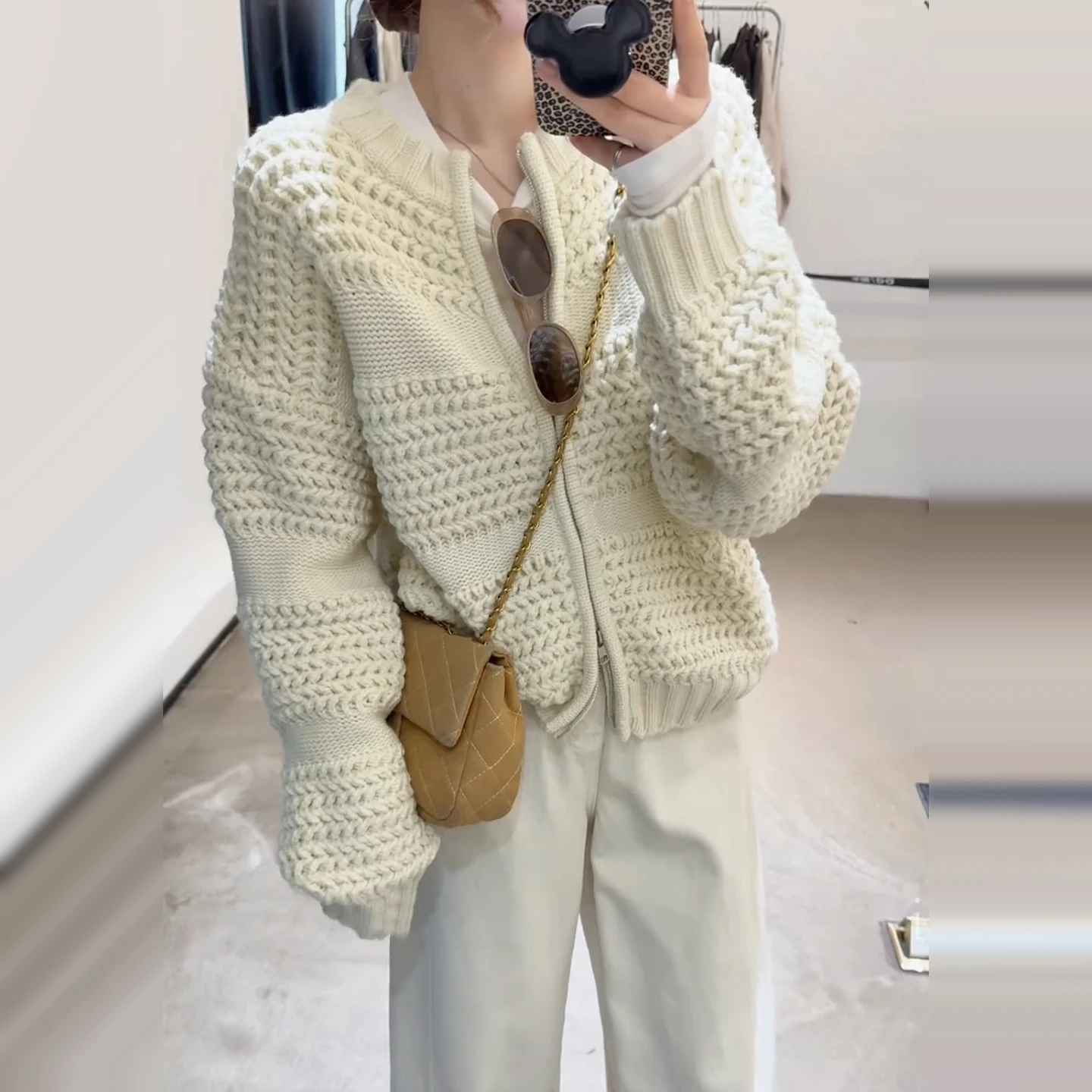 

Короткий вязаный кардиган, женская куртка уникального дизайна, элитная осенне-зимняя новинка