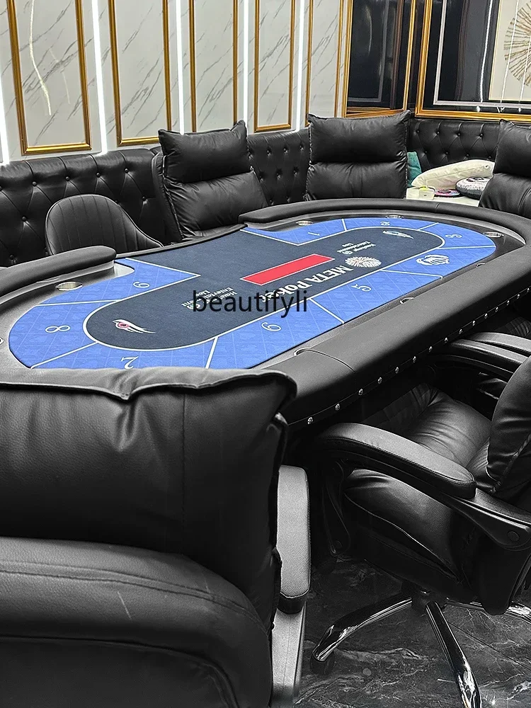 Imagem -03 - Poker Table Suit com Fichas e Assentos High-end Card Cover Supporting pu Suit