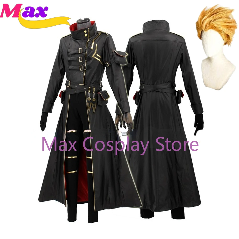 

Max Anime! FGO Gilgamesh Glittering Ceremonial Gothic Trench Uniform Cosplay Costume Halloween Suit Custom size