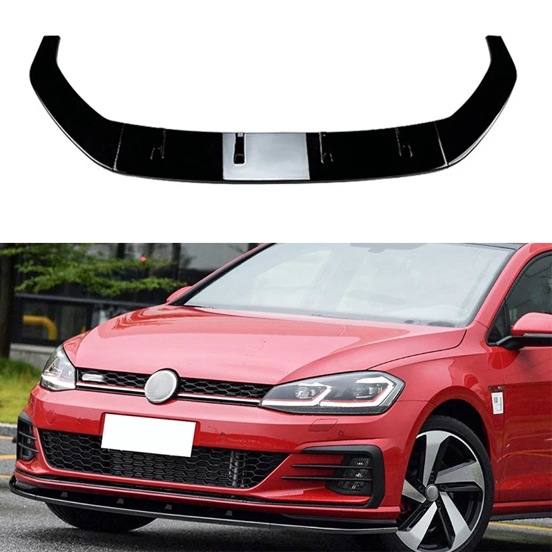 Front Bumper Lip Spoiler Splitter Diffuser Body Kit Tuning Protector Cover For Volkswagen Golf 7.5 MK7.5 GTI R Rline 2017-2019