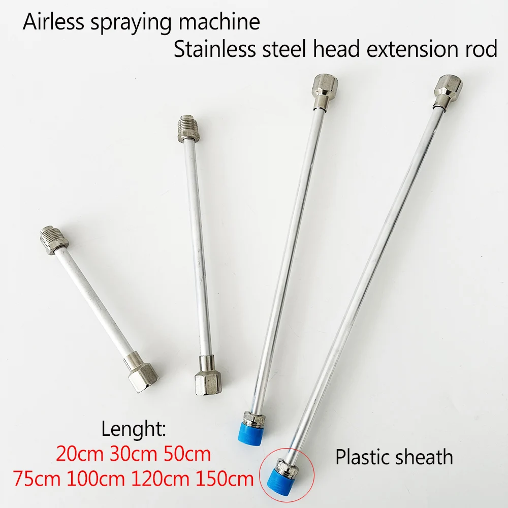 Per tutte le aste di prolunga per spruzzatore di vernice airless 20/30/50/75/100/120/150 cmAsta di prolunga airless in acciaio inossidabile ad alta pressione