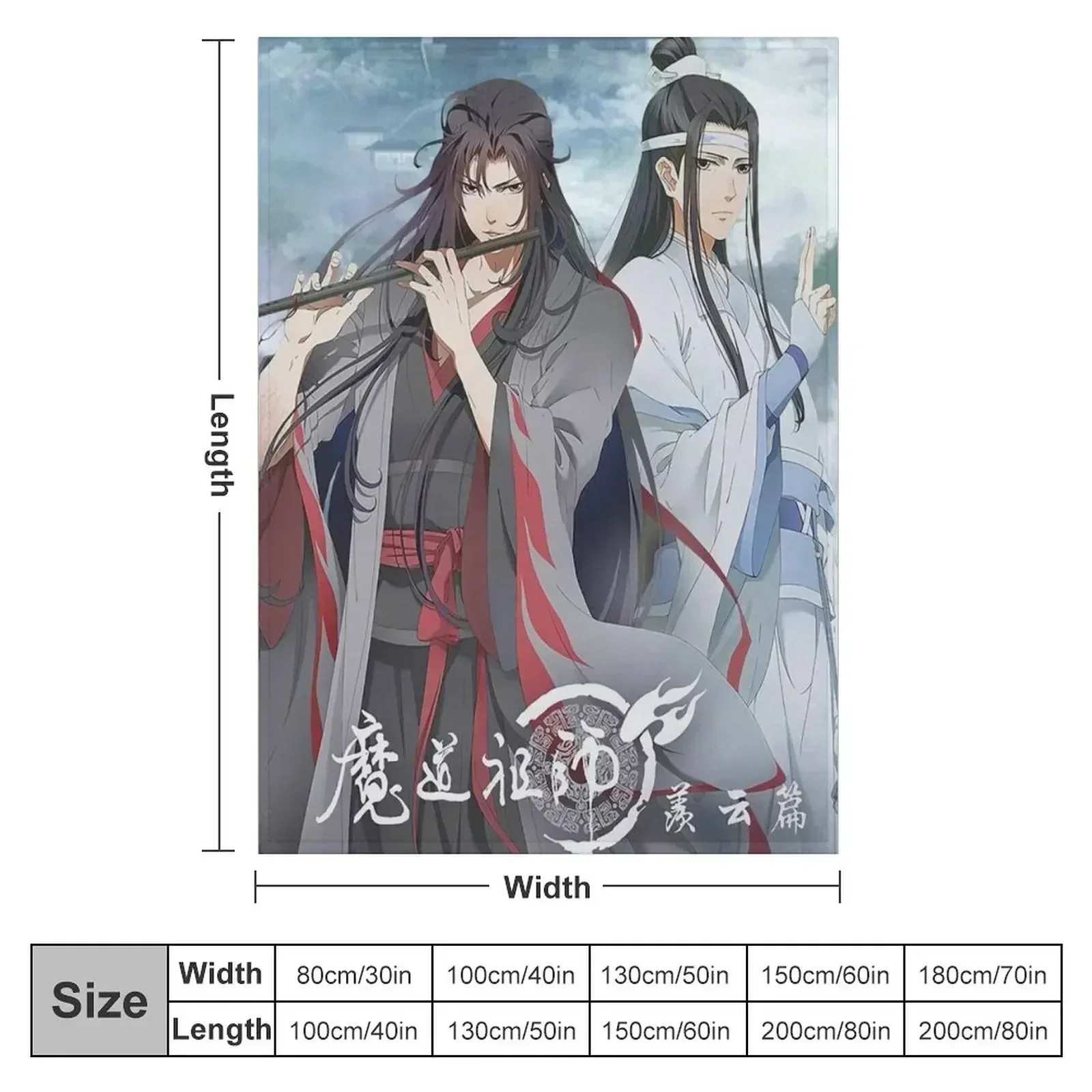 Lan Wangji and Wei Ying - Mo Dao zu shi - Grandmaster of Demonic Cultivation - The Founder of Diabolism Throw Blanket