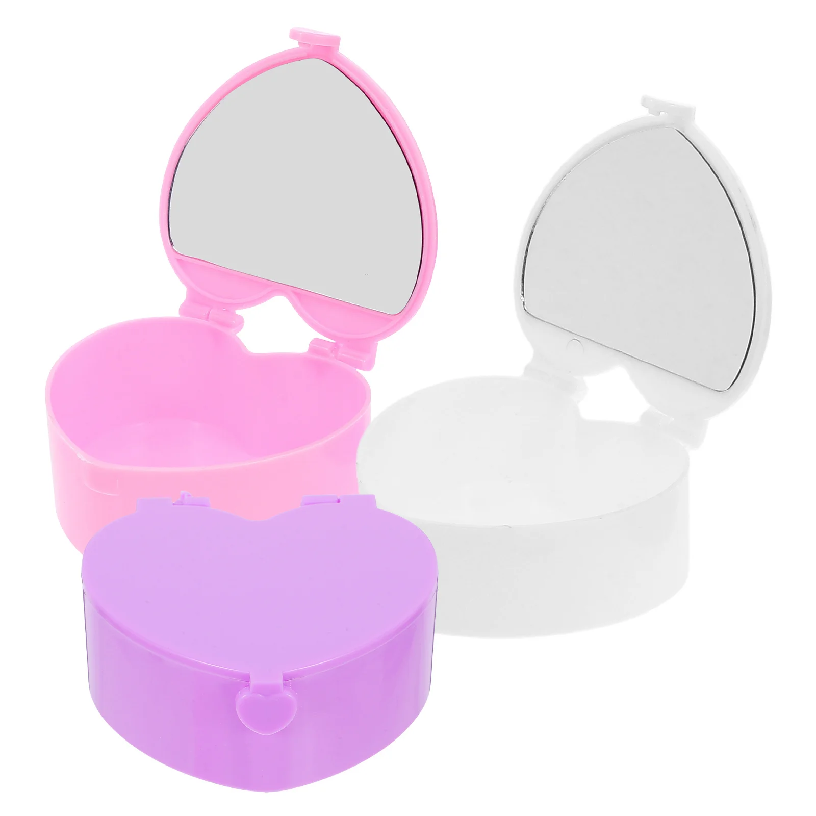 

3 Pcs Jewelry Box Cute Heart Organizer Shaped Storage Hairpin with -shaped Pp Display Case for