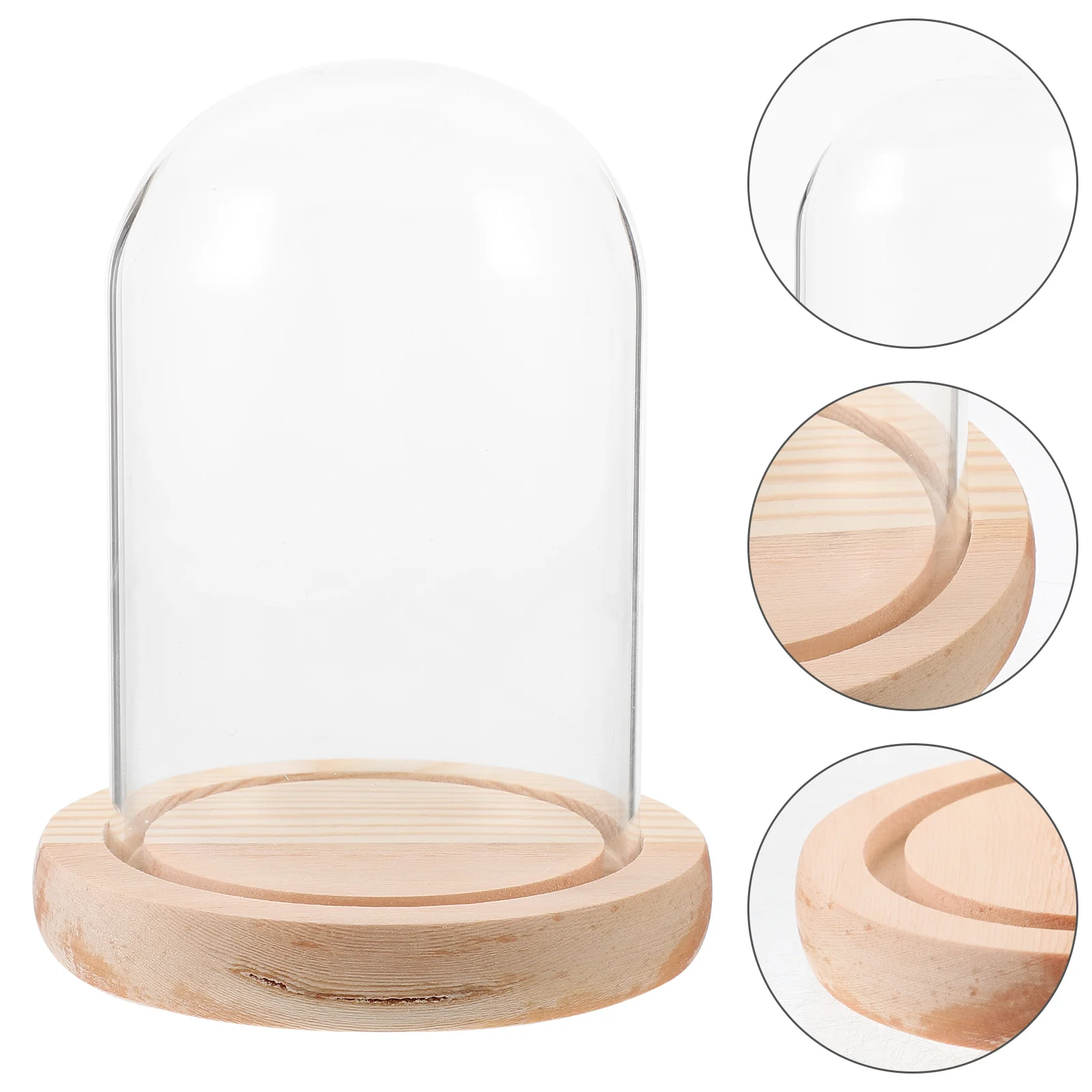 

Glass Display Cover Clear Cloche Dome Craft Case Decorative Storage Bottle Vase Glass Landscape Covers Preserved Flower Crafts