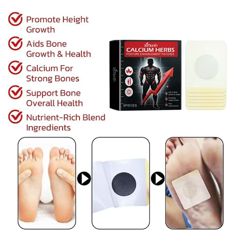 Grow Taller Foot Patch Herb Conditioning Body Grow Enhancer Height Increase Plaster Patch in Foot Height Growth Foot Patch