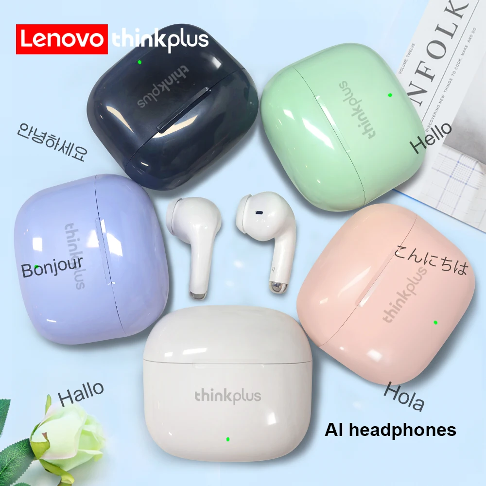 Lenovo thinkplus LP40pro AI traduction sans fil Bluetooth écouteurs conception ergonomique écouteurs HiFi casque HD appel casques