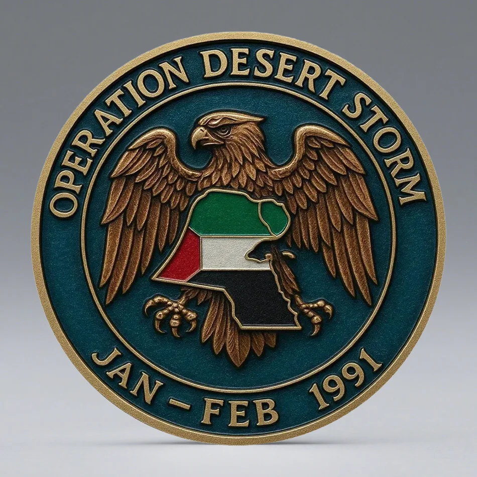 Gold Plated Operation Desert Storm Collection Coin Jan-Feb 1991 Military Collection Coin Home Decoration - view 2