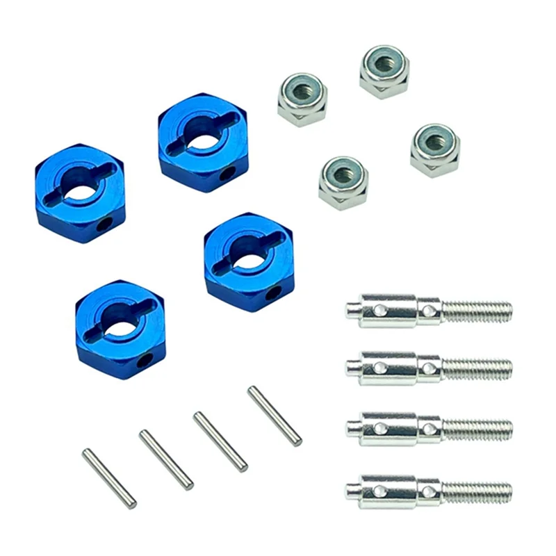 Adaptador hexagonal de cubo de rueda, combinador de Metal de 5Mm a 12Mm para LDRC LD-P06 LD P06 Unimog 1/12, piezas de actualización de coche de camión RC