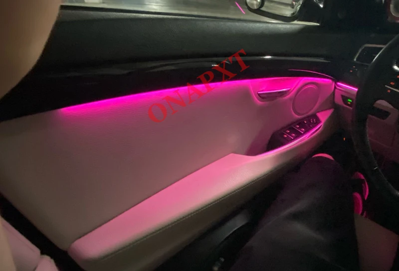 Für BMW 5er GT 5GT F07 7er F01 F02 8-Farben LED Dekorative Beleuchtung Türverkleidung Ambientelicht Fußraum Armaturenbrett Lampe