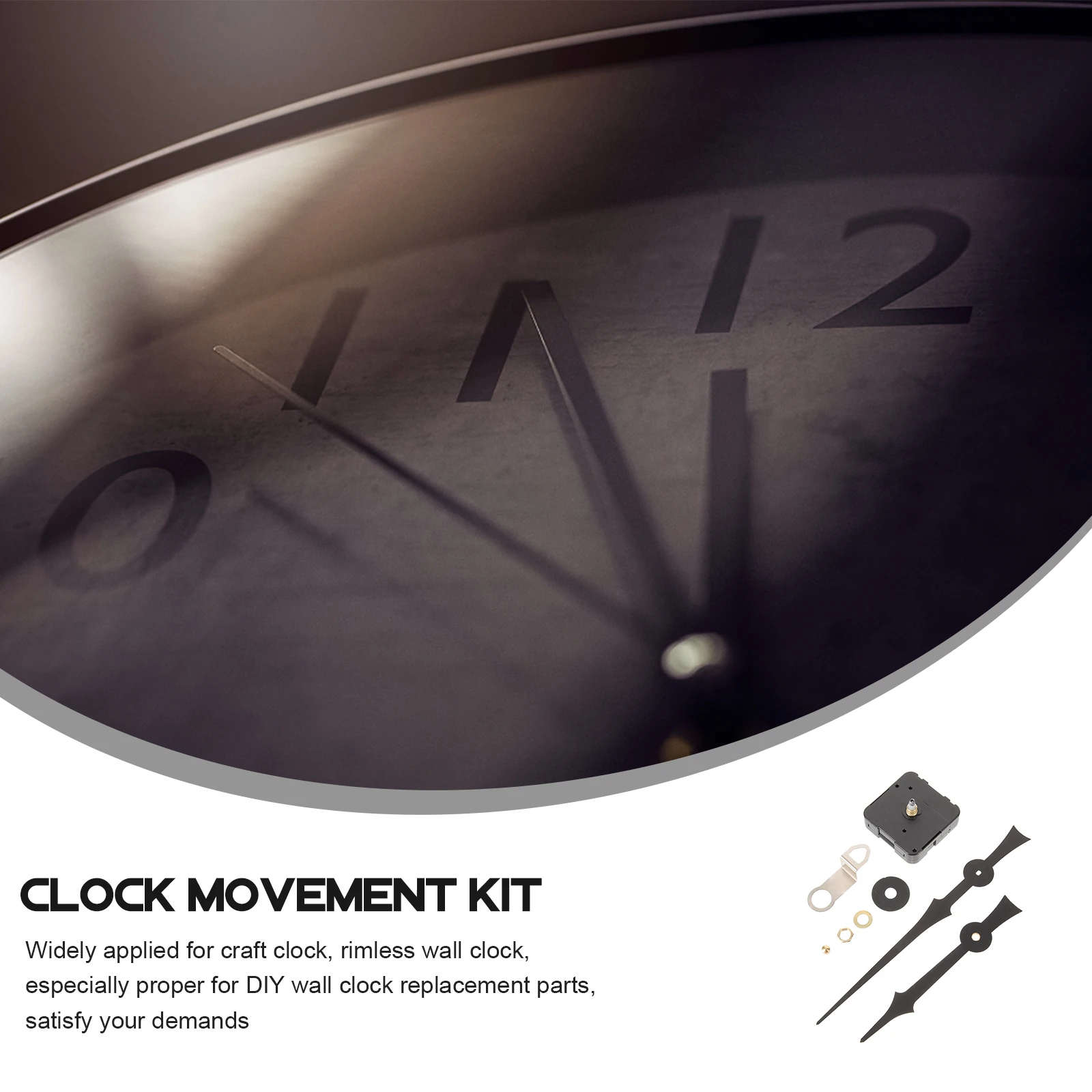 

Quartz Wall Movement Set Replacement Parts Mute Metal Copper Material Pointer Accessories 14 5MM Long Shaft DIY Kit