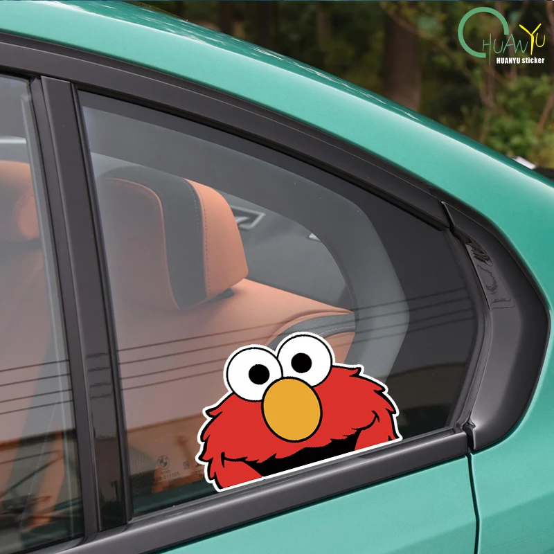 3D Funny Elmo Peeking Cartoon Car Sticker Window Car Truck Vinyl Decal Laptop Car Motorcycle Products