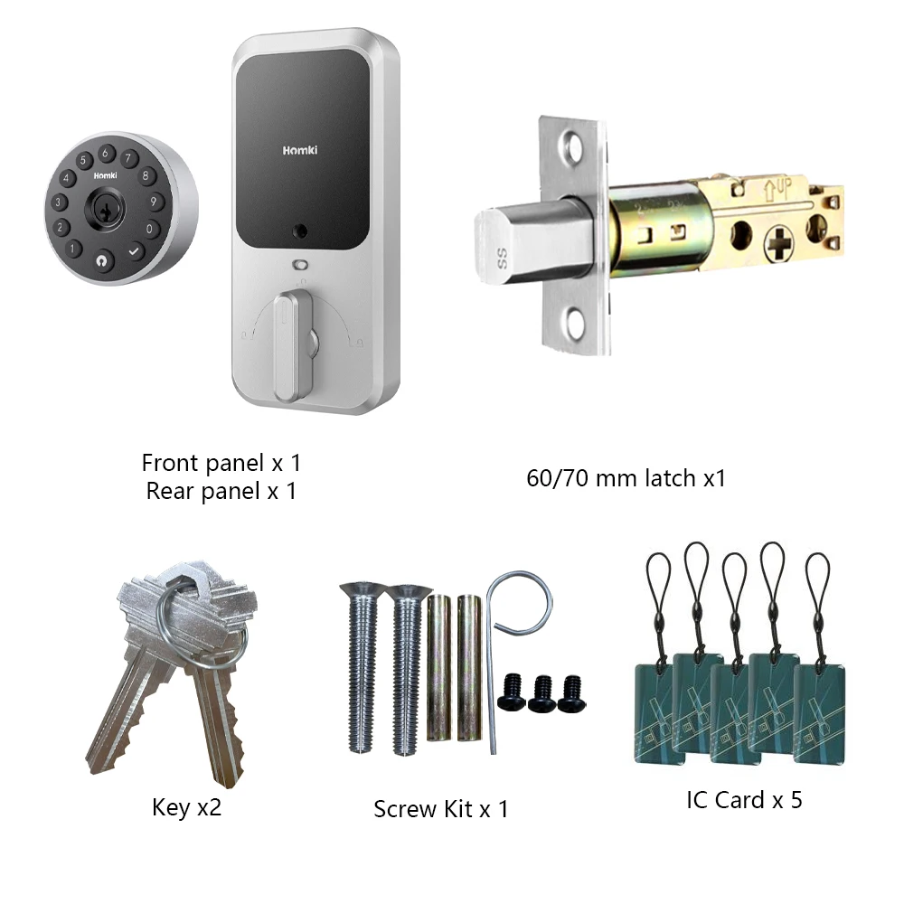 RAYKUBE IP54 Waterproof Tuya Bluetooth Smart Deadbolt Lock Electronic Door Lock APP with Keypads Password/ App /Key Unlock