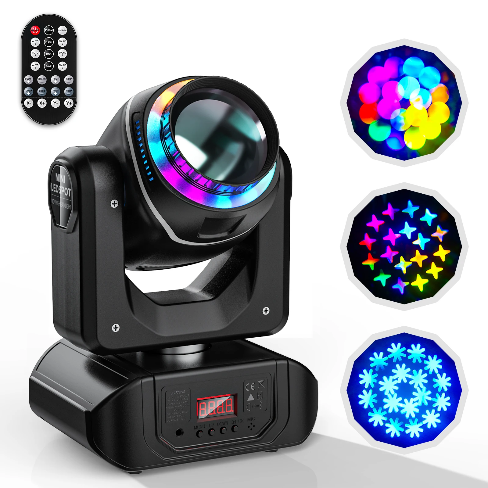 120W Rgb Stage Effect Lights With Wireless Remote Concert Moving Head Lamp For Disco Bar Ktv Christmas Dj Dmx Lighting