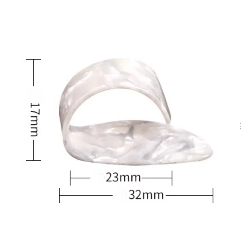 4 قطع من جيتار إصبع الإبهام الأيمن يختار المجموعة اليمنى من أظافر الأصابع وتصفيفة الألم ومنع إصبع السبابة #3