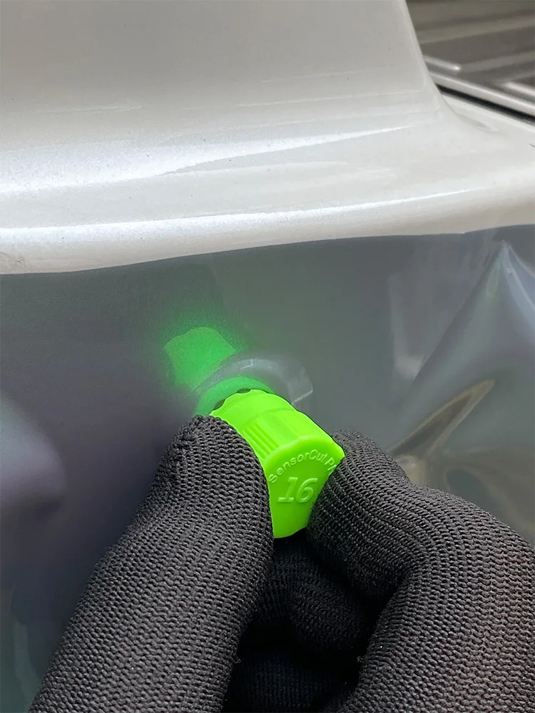 مجموعة استنسل الفينيل للكشف عن رادار السيارة من KUNAISI Pro - أدوات قالب قطع دقيقة بمقبض دائري 16-25 مم لتغليف أفلام السيارة