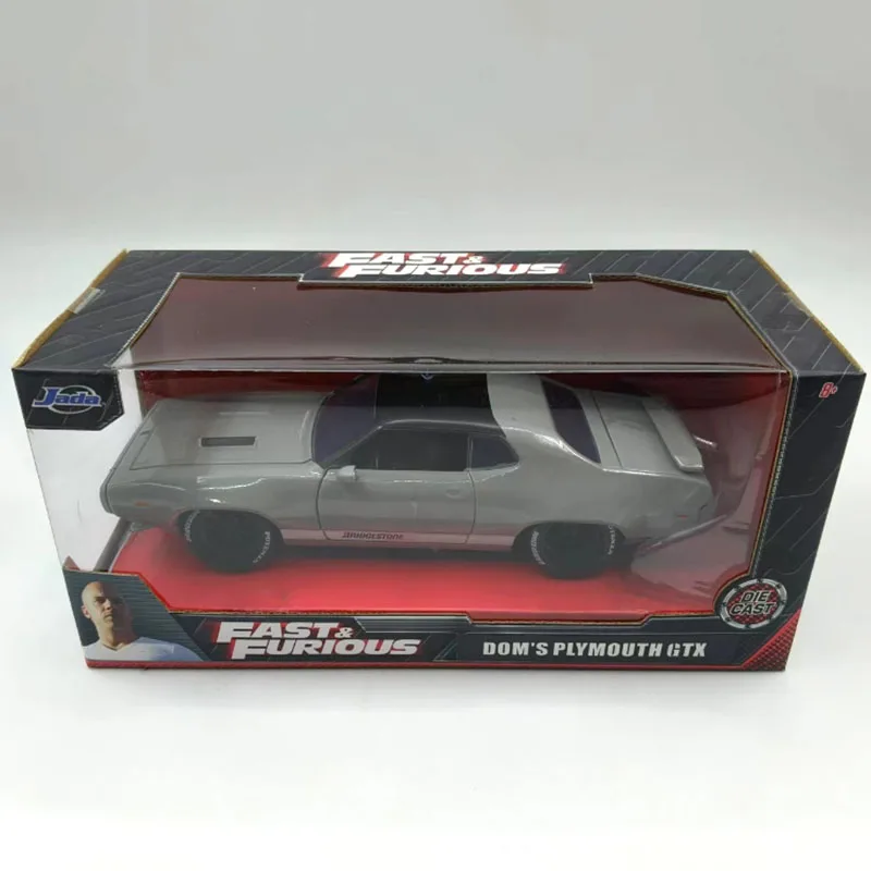 Jada Diecast 1:24 Scale Plymouth GTX Grey Alloy Simulation Car Model Static Collection Decorated Holiday Gift Toy Souvenir Gift view 6