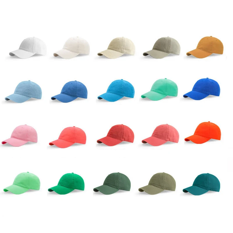 Outdoor 35 Colors Washed Cotton Baseball Cap Custom Logo Embroidery Duck Tongue Cap Breathable Sunscreen Sunshade Cap