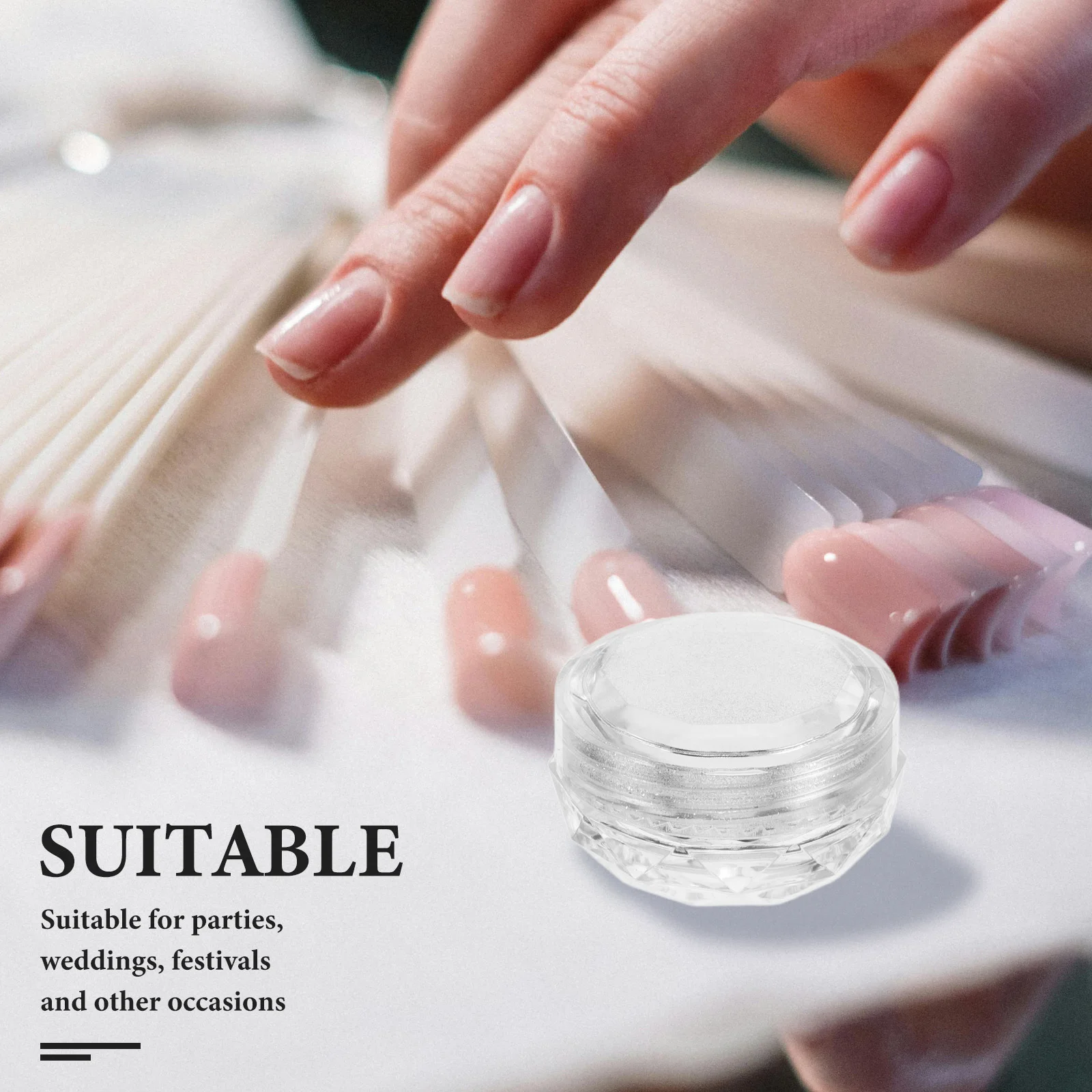 Polvo plateado con purpurina para decoración de uñas, copos de aluminio de alto brillo, decoración de uñas, manicura brillante, fiesta, boda, Festival, Gel acrílico