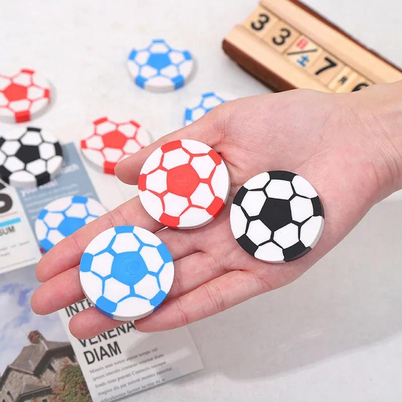 30 pcs/lot Creative Football Shape Eraser Cute Writing Drawing Rubber Pencil Erasers Stationery For Kids Gifts School Supplies