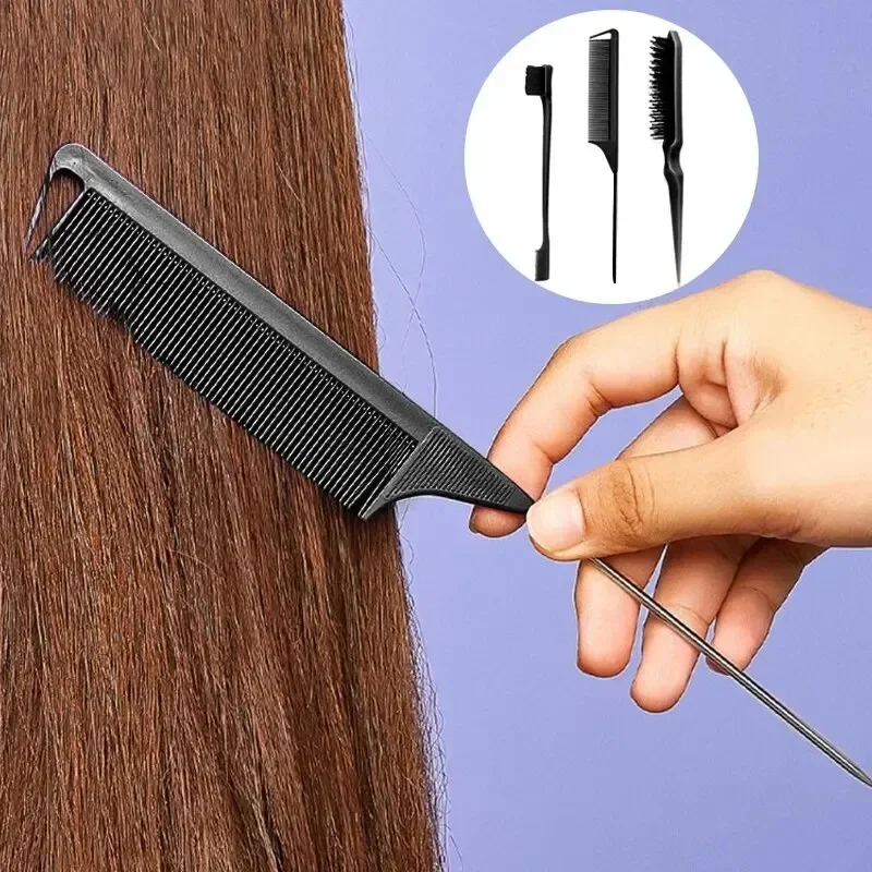 Conjunto de pente de escova de duas cabeçadas, Cabelo, Cauda Pointy Especial, Batendo, Sobrancelha, Longo, Barbeiro, Crianças, Ferramentas do salão de cabeleireiro