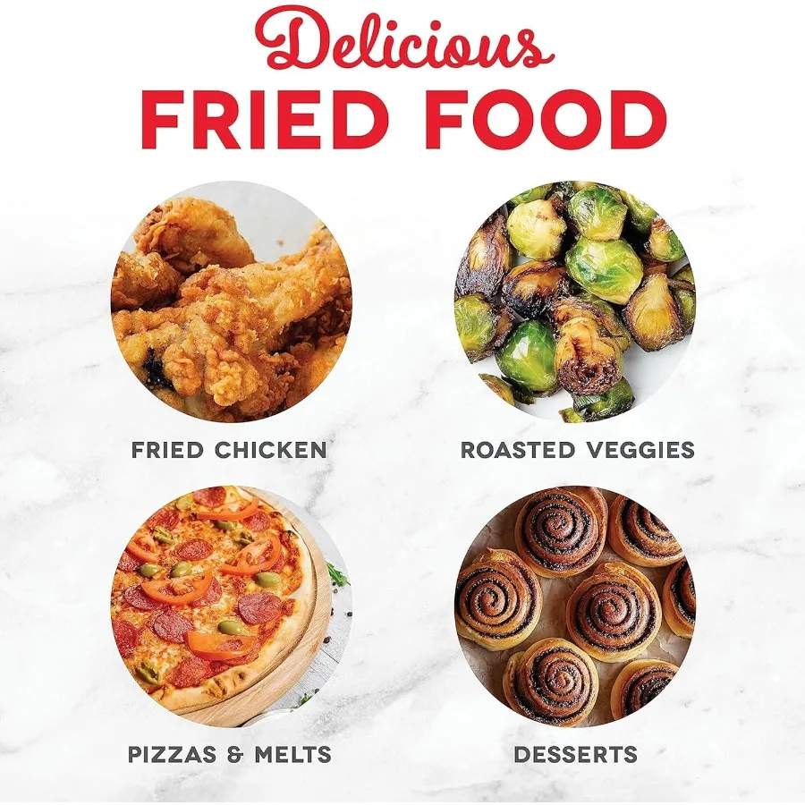 タスティクリスプ 電気エアフライヤーオーブン 2.6クォート 数分でより健康的な食事を実現するグレーのコンパクトエアフライヤー 小さなスペースにも最適 特徴