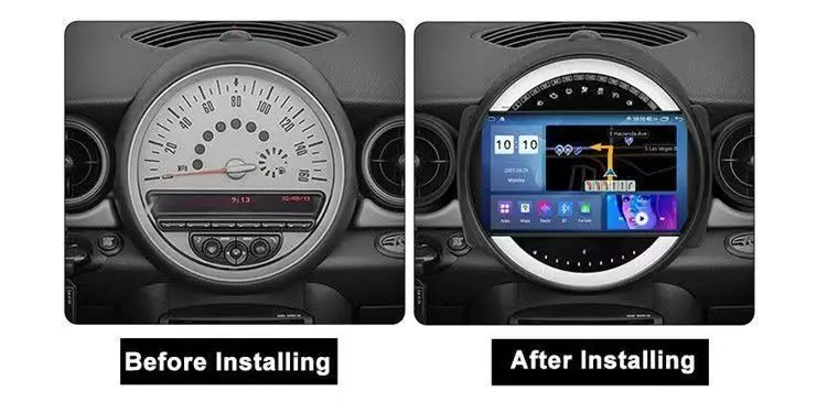 Car Android 14 GPS Stereo Screen For Mini One Cooper R55 R56 Peaceman Mini Clubman 2011 Convertible Autoradio Carplay DSP Player