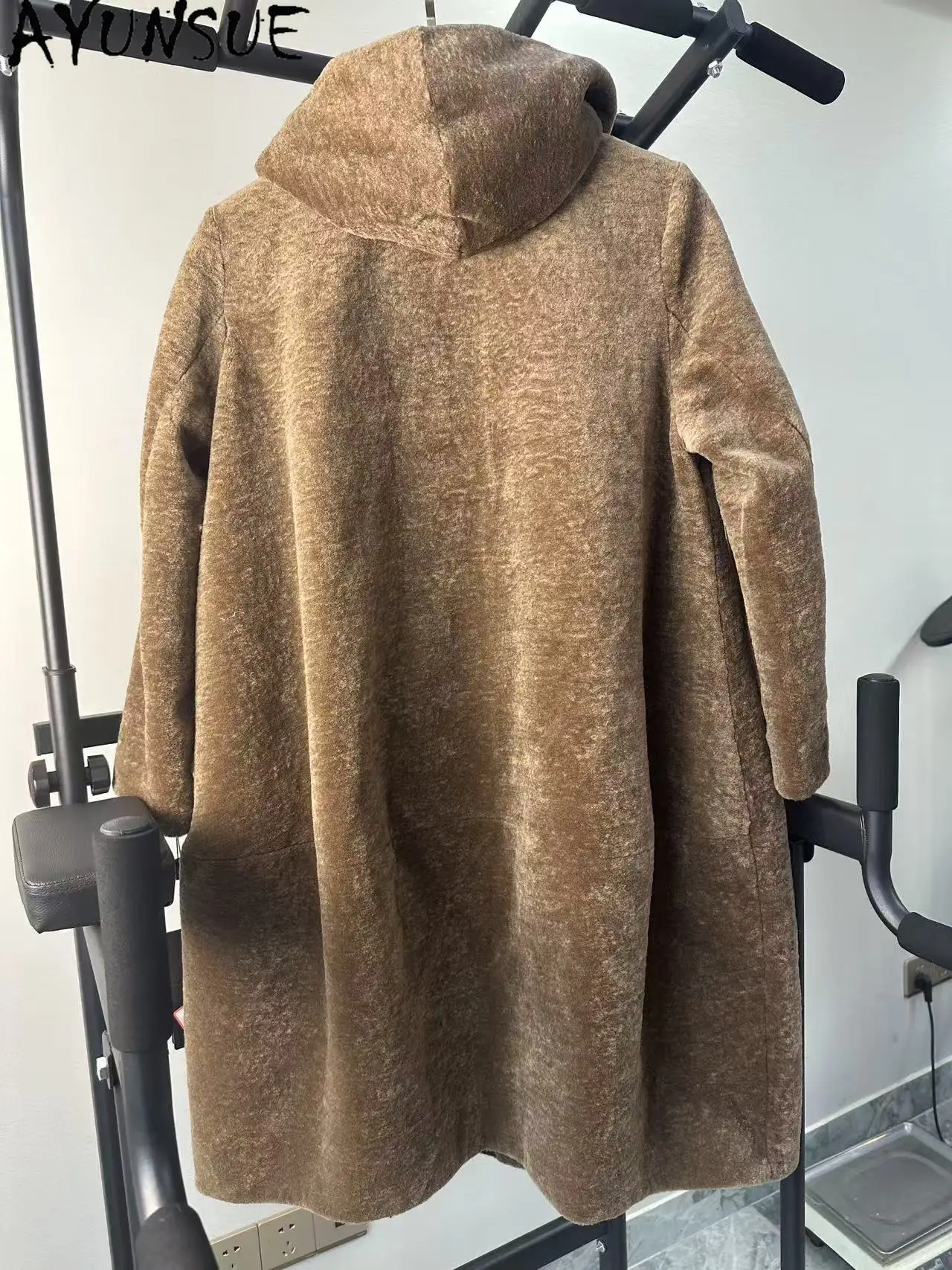 AYUNSUE Real Wool Jacket Men Winter Clothes Warm Mens Coats Mid-length Unique Coat Promotion Minor Flaws No Refund No Exchange