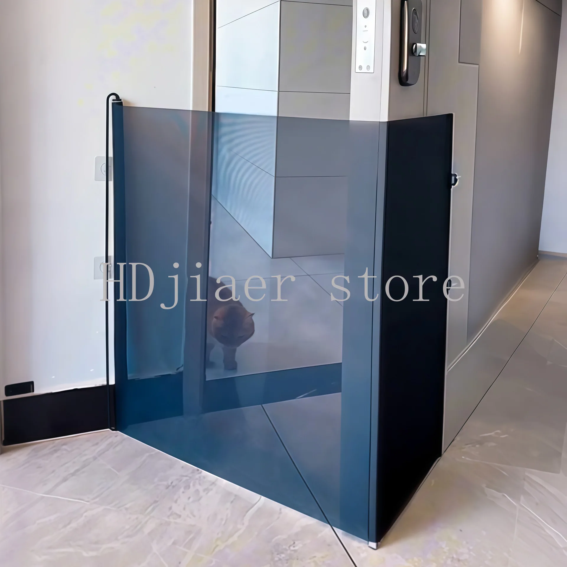 Pet Anti-escape Door Barrier - Auto-retractable & Anti-jump, Partition Fence, Entry/Exit Blocking Panel
