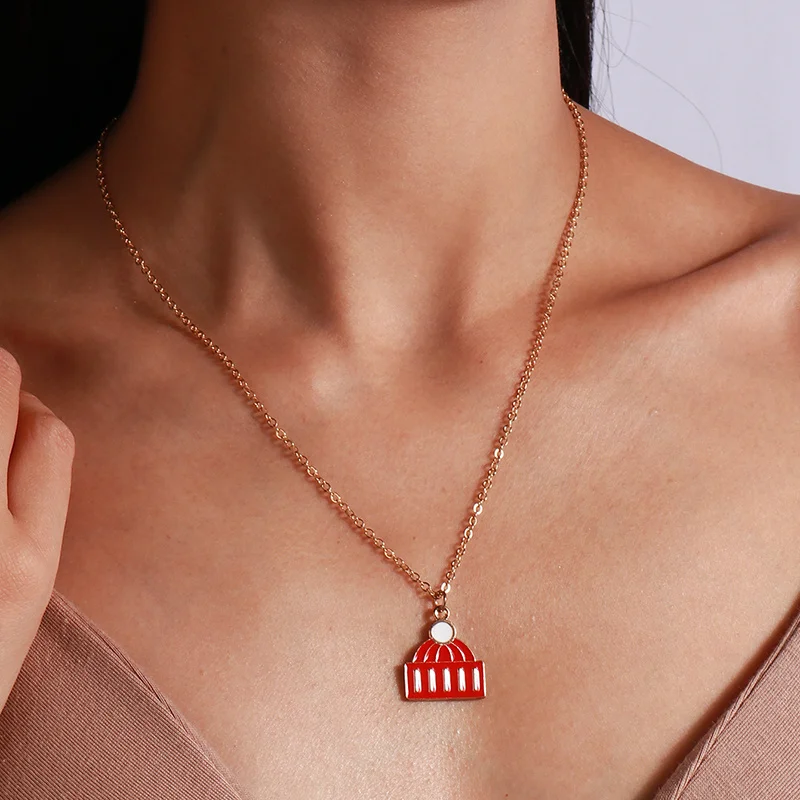 Mode Weihnachten Halsketten Emaille Santa Claus Baum Glocken Anhänger Halskette für Frauen Mädchen Weihnachten Party Urlaub Schmuck Geschenke – Detail 13