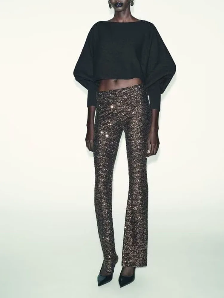 

Faionable ort Knitted Sweater with Long Sves And One-oulder Design for Women New Arrival Winter Casual Loose Sle