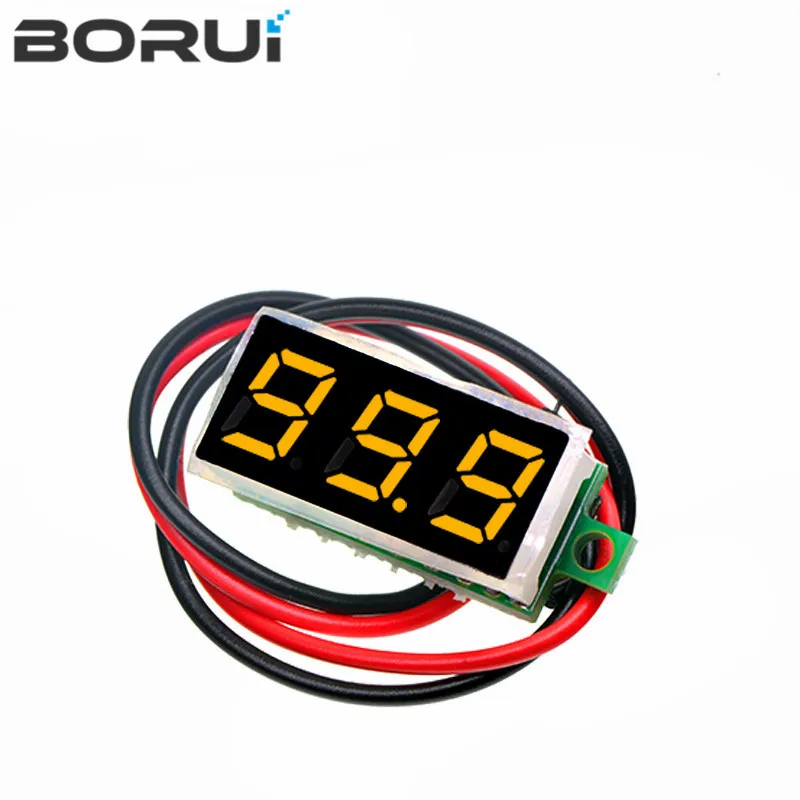0.28 cal DC 0-100V 3-drutu Mini miernik napięcia woltomierz LED wyświetlacz cyfrowy Panel woltomierz miernik monitora detektor narzędzia