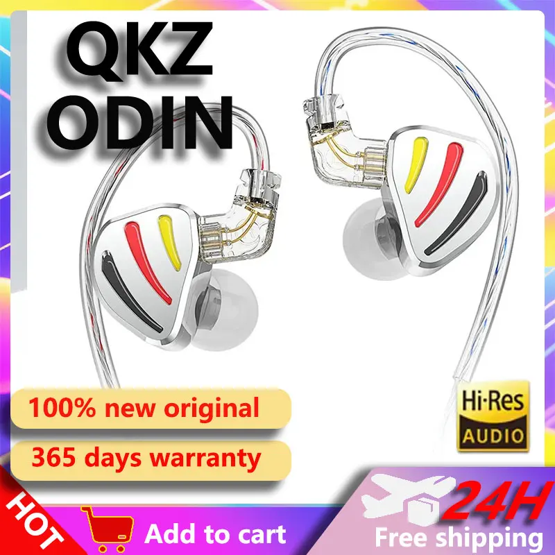 QKZ ODIN HiFi Earphones High-end Tunable Wired Headphone In Ear Monitor Bass Headsets Switch Adjustment Earphone IEM Earbud