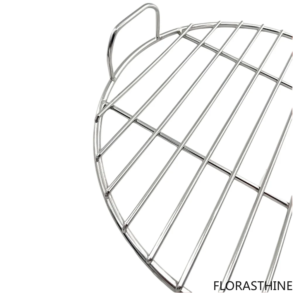 Replacement Stainless Steel Round Grill Grate with Handle Compatible Weber 7432 and 57 Cm Charcoal Grills Kettle
