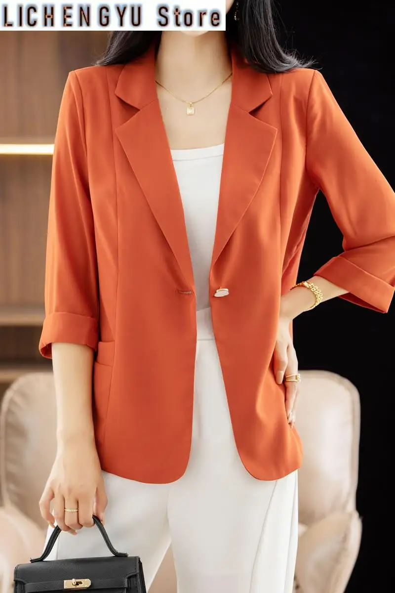 

Spring and Summer New Women's Coat Fashionable Elegant Casual Small Suit Thin and Comfortable Breathable Top