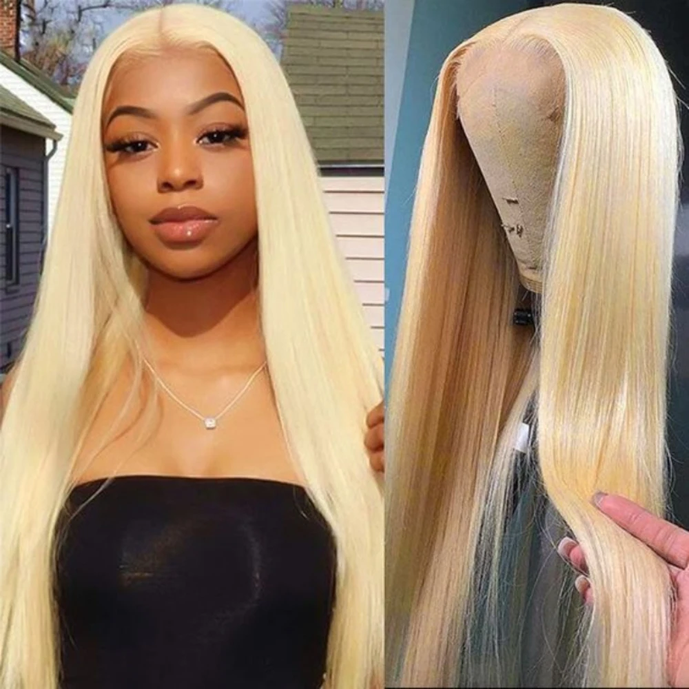 250% 613 Honey Blonde 13x6 HD Transparent Lace Front Human Hair Wigs For Women 34 36 Inch Straight 13x4 Lace Frontal Wig