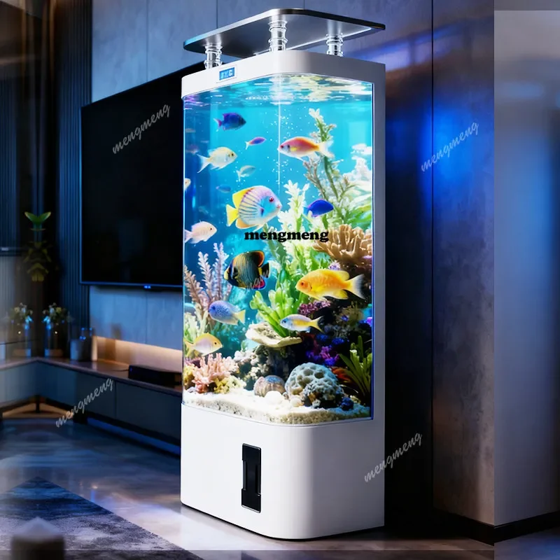 Y136 Smart goldfish tank household medium-sized vertical filter integrated ecological glass no-change aquarium box