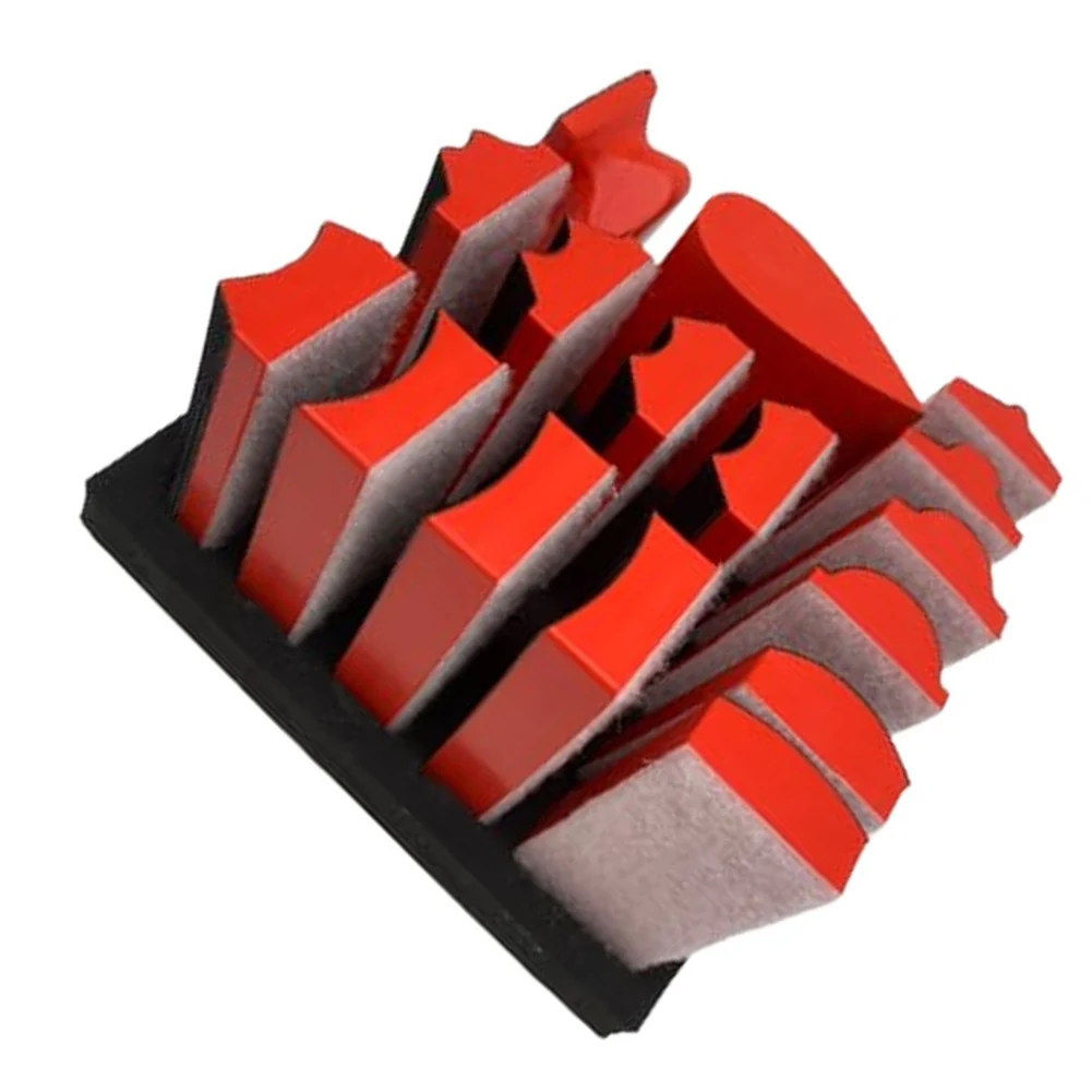 16Pcs Contoured Sanding Block Kit 40 Sheets 60-600 Grit PU Foam Pads For Wood Furniture Curved Polishing DIY Tool