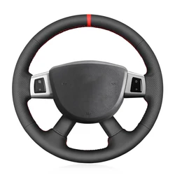 Black Faux Leather Steering Wheel Cover For Jeep Commander XK Grand Cherokee III Cherokee IV KK 2008-2010 Dodge Nitro 2007-2012