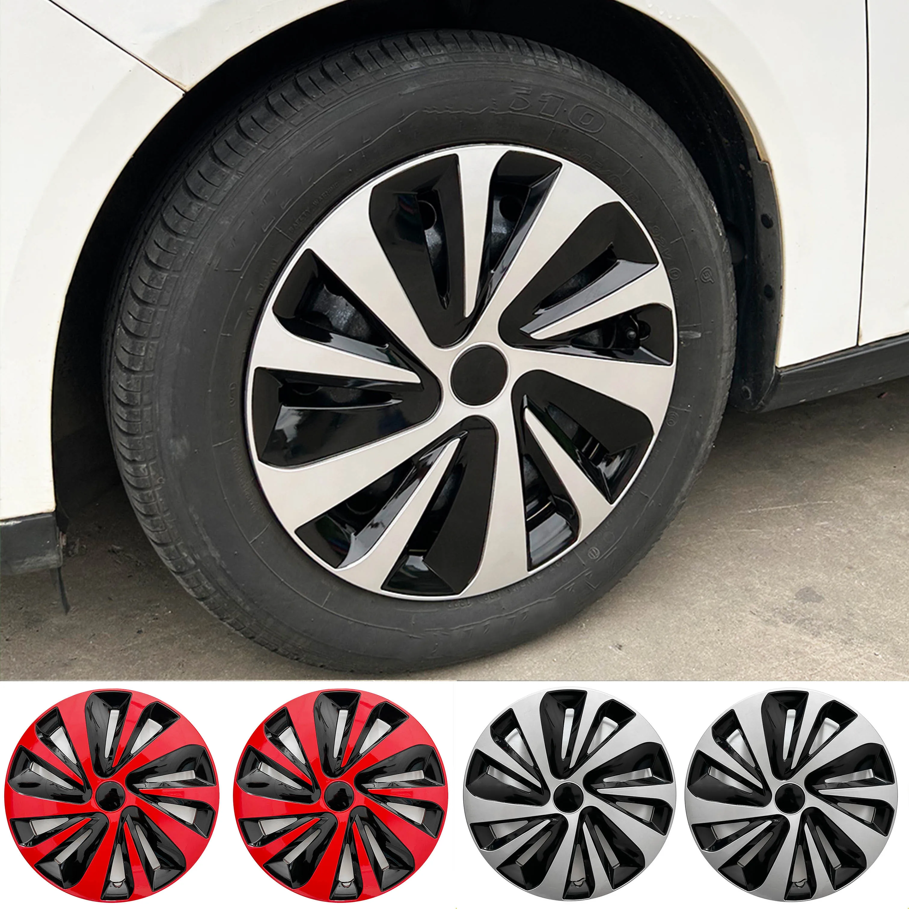 

4PCS Hub Caps for 16-Inch Iron Wheels of Cars, Made of PP Plastic, Decorating Car Wheel Appearance