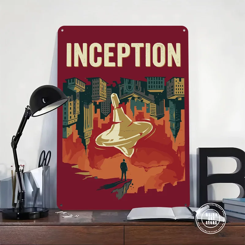 Inception Movie Art Tinplate Poster Custom Wall Art Vintage Metal Signs Retro Tin Plaque for Home Decorations Decoration Room