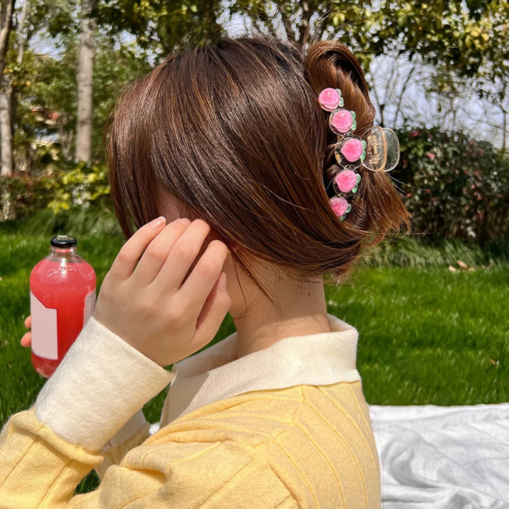 

2 Pcs Hairpin Shark Clip Accessories Large Clips Acrylic Color Functional Fashion
