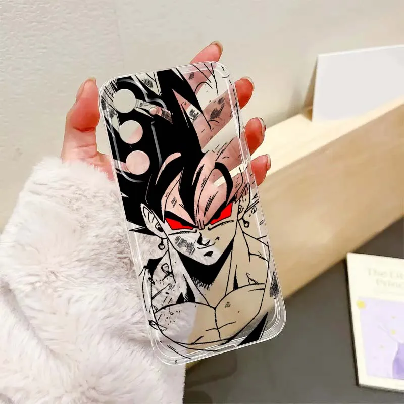 كاريكاتير D-Dragones جديد B-كرات لسامسونج A71 A51 A55 A52 A35 A25 A22 A17 A07 A54 A15 A14 A05 A13 A73 5G جراب هاتف شفاف