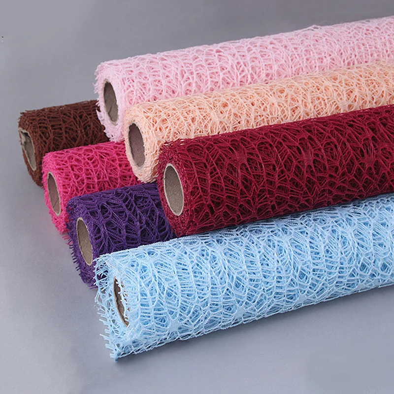 

50CM*4.5M Flower Wrapping Mesh Gauze Bouquet Wrapping Lace Jacquard Net Flower Pattern Mesh Florist Floral Wrapping Paper