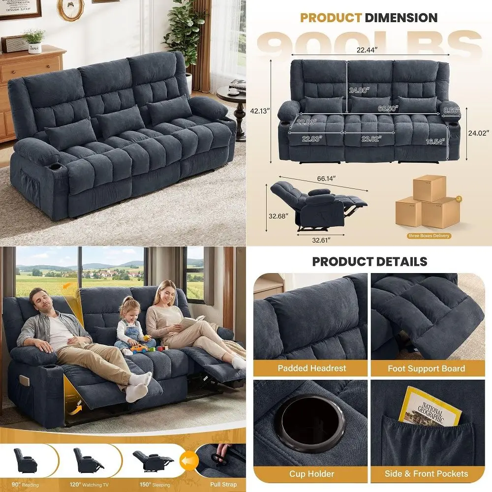 

Solutions Collection Grayson MicroFabric Sofa, Dark Grey