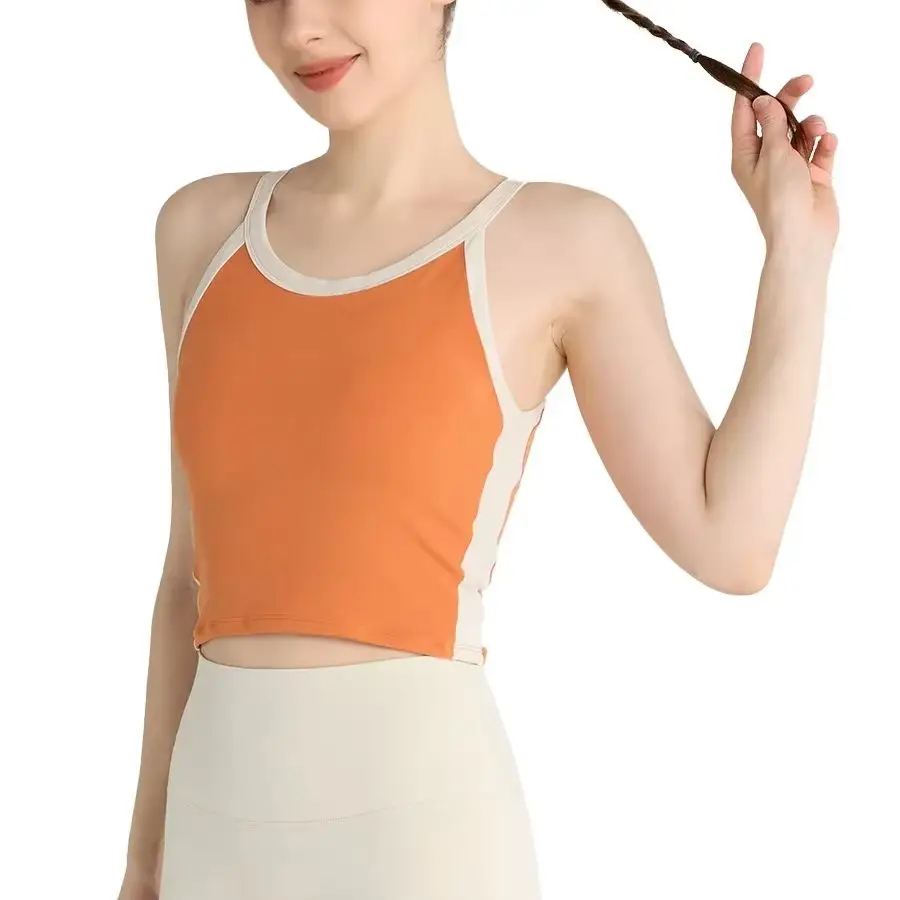 جديد إمرأة سترة يوجا سترة رياضية علوية رفع اللياقة البدنية ثابتة مع وسادة اليوغا الصدرية الملابس الداخلية الرياضة القمم المرأة تنفس صدرة للجري الصالة الرياضية 👚