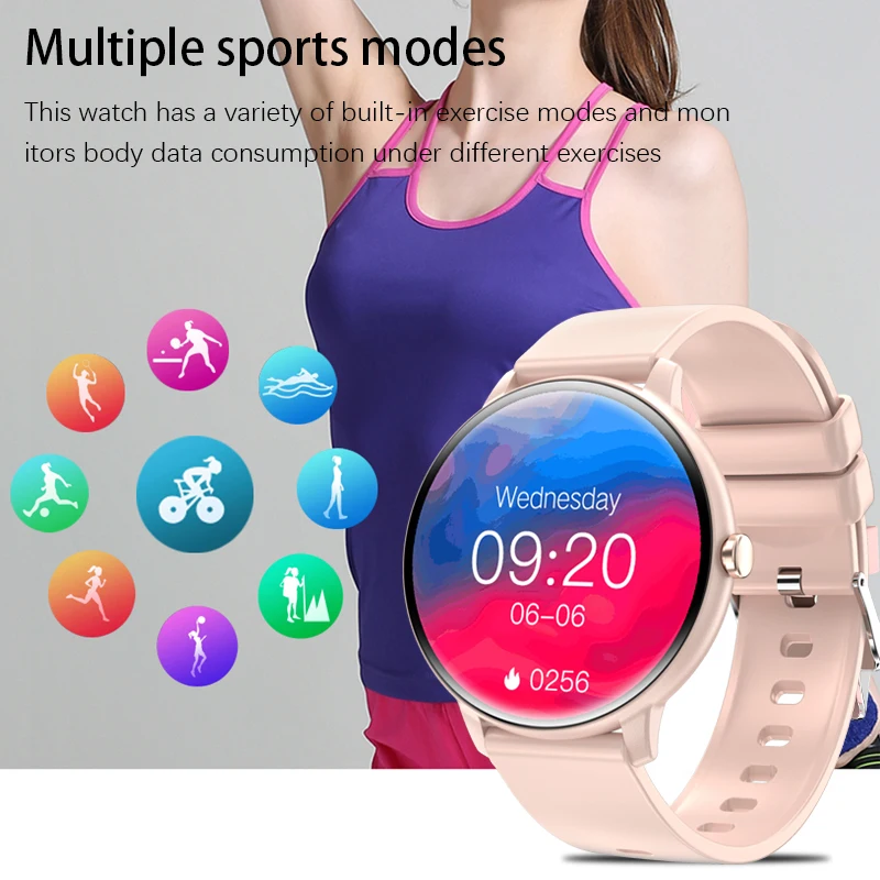 2024 Amazfit Smart Watch Ladies Full Touch Screen Sports Fitness Watche Waterproof Bluetooth Call Men Smartwatch For Android IOS