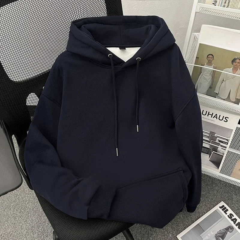 100% Cotton Kids Hoodie Spring Solid Color Boys Girls Pullover Sweatshirt Casual Trendy Children Tops